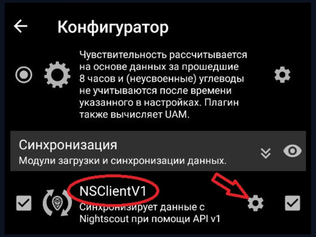 AndroidAPS Конфигуратор NSClientV1
